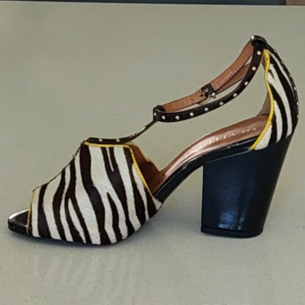 Di Vitrini Zebra Pattern Block/Wedge Heel Shoes W… - image 7